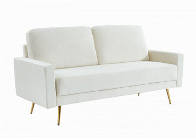 Divani Casa Huffine - Modern Beige Fabric Sofa