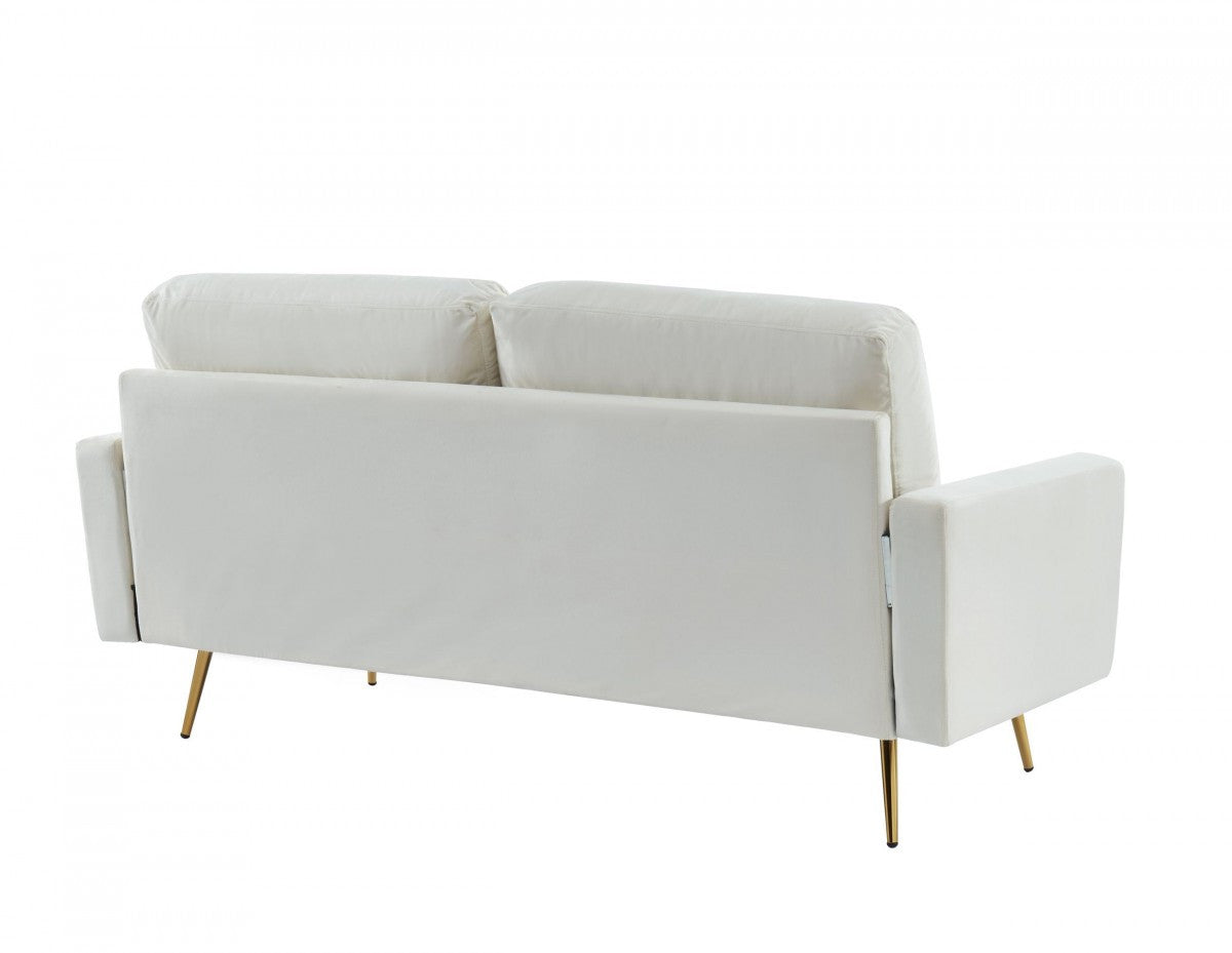 Divani Casa Huffine - Modern Beige Fabric Sofa