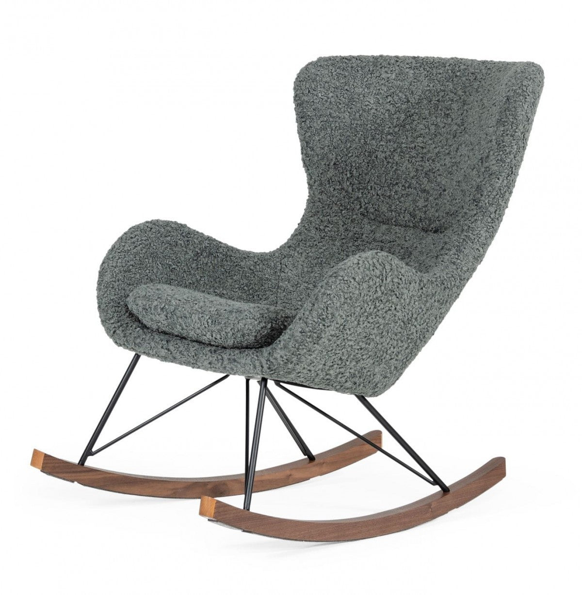 Modrest Ikard Modern Grey Sheep Rocking Chair