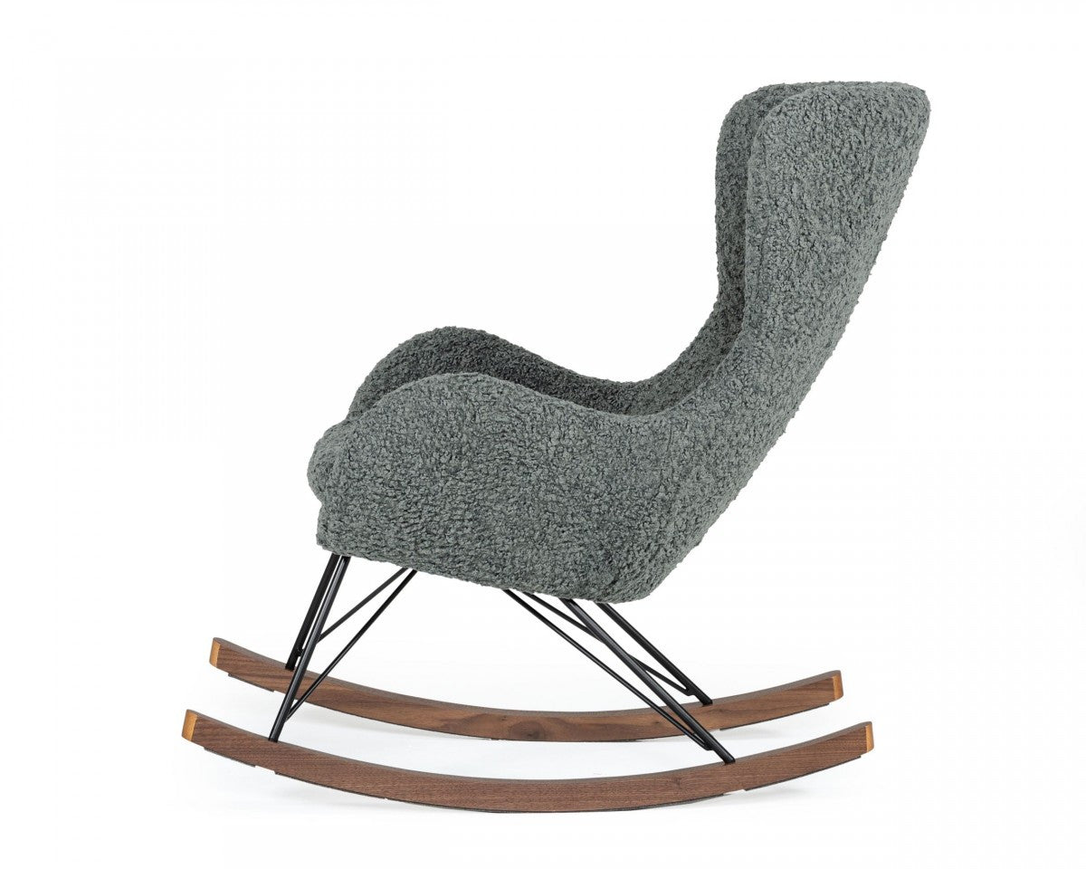 Modrest Ikard Modern Grey Sheep Rocking Chair