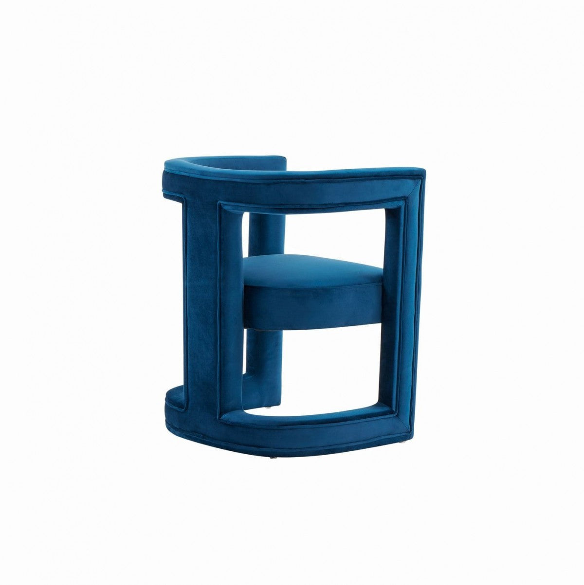 Modrest Kendra Modern Blue Fabric Accent Chair