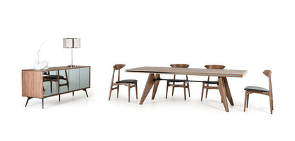Modrest Kennedy Modern Walnut Dining Table