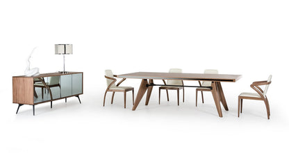 Modrest Kennedy Modern Walnut Dining Table