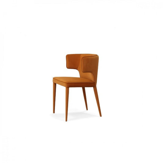 Modrest Lucero - Modern Orange Velvet Dining Armchair