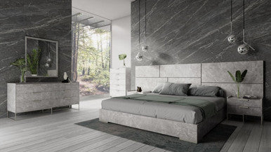 Nova Domus Marbella Italian Modern Grey Bed Set