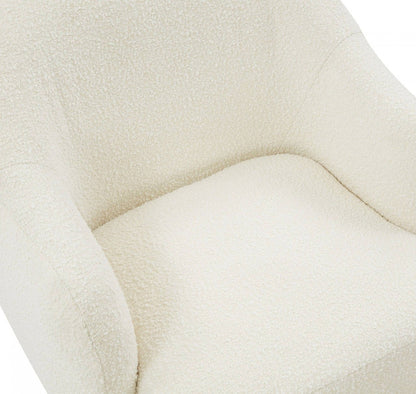 Modrest Masha Modern Off White Sherpa Accent Chair