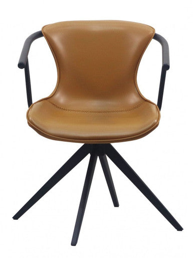 Modrest Maureen Modern Camel & Black Dining Chair
