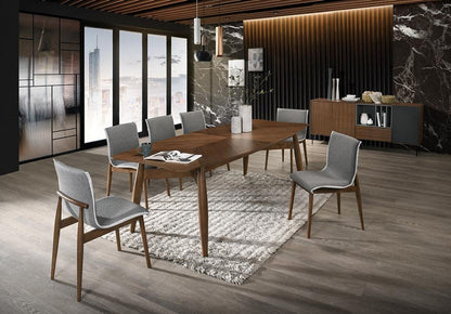 Modrest Ackley Modern Walnut Rectangular Dining Table
