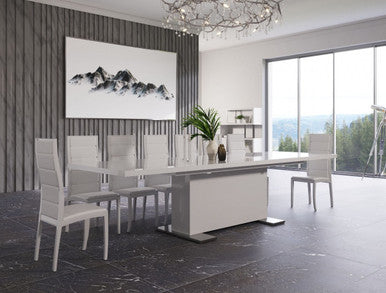 Modrest Bono "T" - Modern White Extendable Dining Table