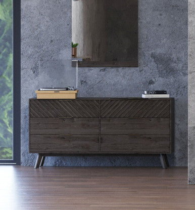Modrest Daisy Mid-Century Dark Acacia Dresser