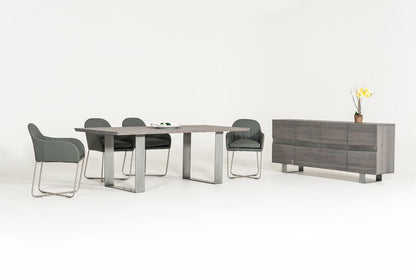 Modrest Murphy Modern Grey Aged Oak Dining Table