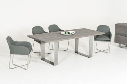 Modrest Murphy Modern Grey Aged Oak Dining Table