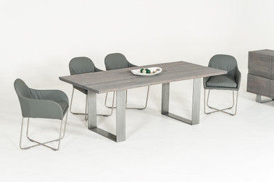 Modrest Murphy Modern Grey Aged Oak Dining Table