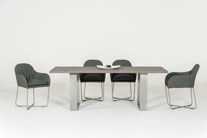 Modrest Murphy Modern Grey Aged Oak Dining Table