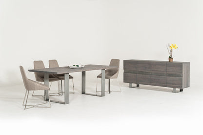 Modrest Murphy Modern Grey Aged Oak Dining Table