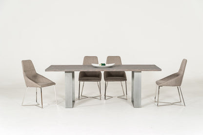 Modrest Murphy Modern Grey Aged Oak Dining Table