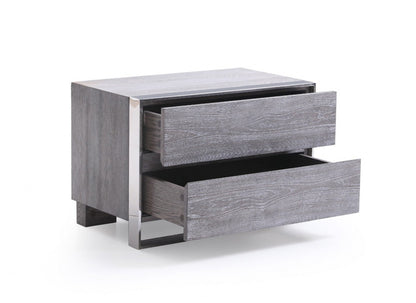 Modrest Arlene Modern Grey Elm Nightstand