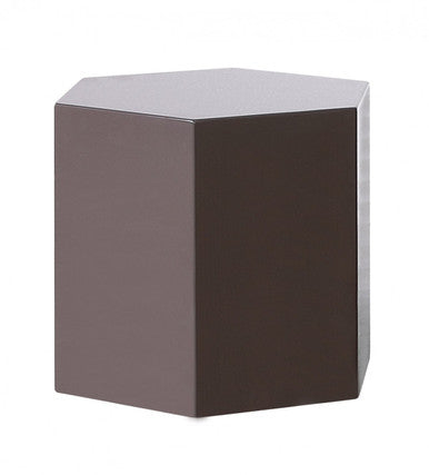 Modrest Newmont -Modern Medium Light Grey High Gloss End Table