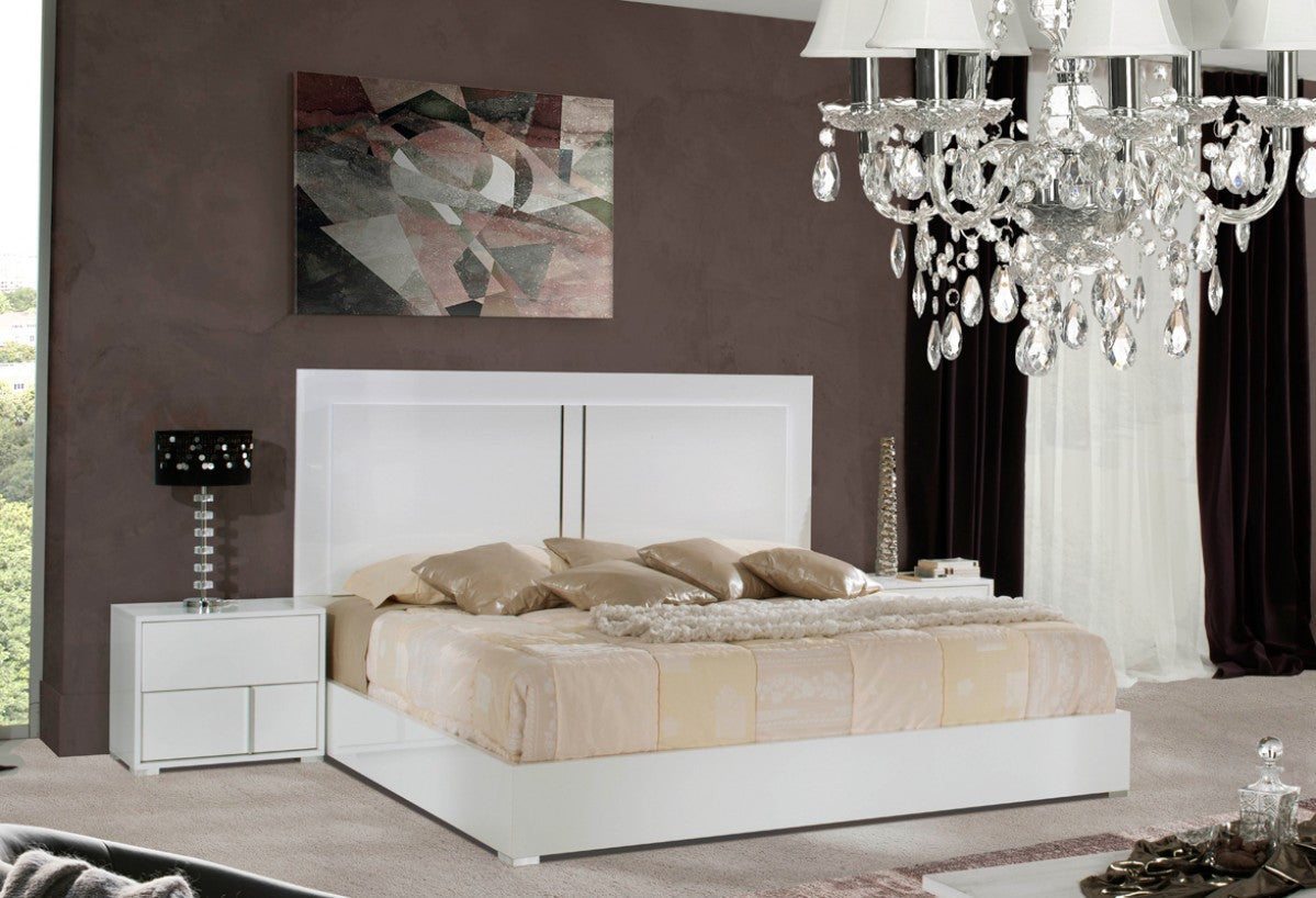 Modrest Nicla Italian Modern White Bed