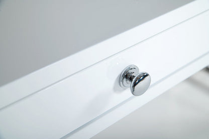 Modrest Ostrow - White + Stainless Steel Desk