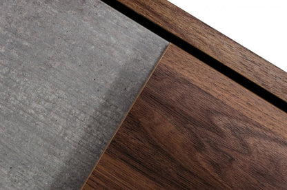 Nova Domus Palermo Italian Modern Faux Concrete & Walnut Chest