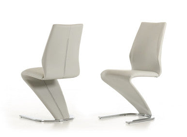 Penn - Modern Light Grey Leatherette Dining Chair (Set of 2)