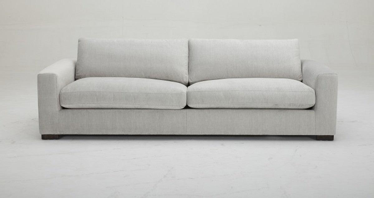 Divani Casa Poppy - Modern White Fabric Long Sofa