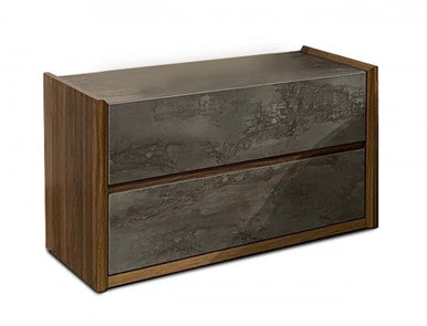 Nova Domus Rado Modern Walnut & Stucco Nightstand