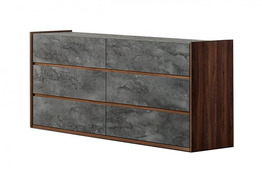 Nova Domus Rado Modern Walnut & Stucco Dresser