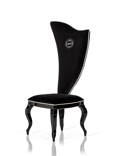 A&X Sovereign Transitional Black Fabric Chairs (Set of 2) – Elegant Upholstered Dining or Accent Seating