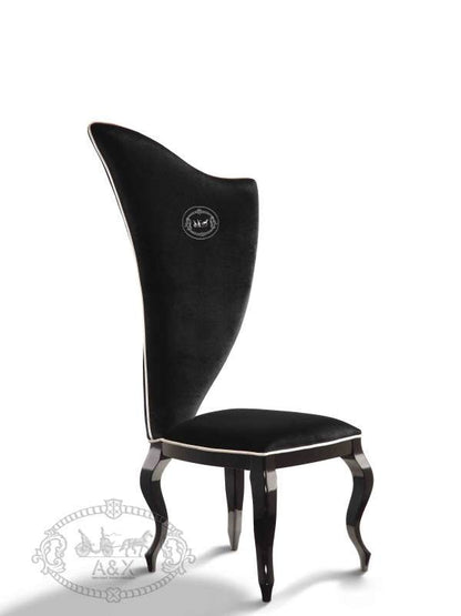 A&X Sovereign Transitional Black Fabric Chairs (Set of 2) – Elegant Upholstered Dining or Accent Seating