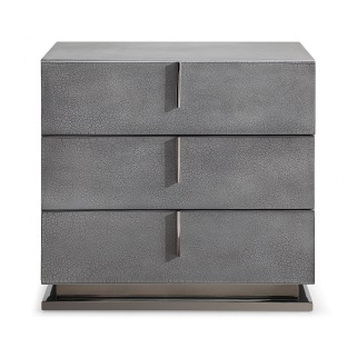 Modrest Buckley Modern Cracked Grey 2-Drawer Nightstand