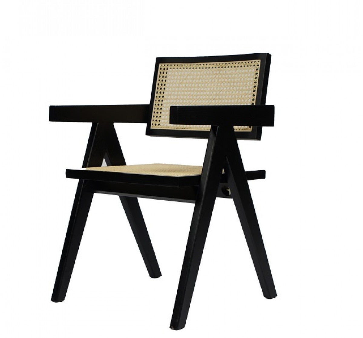 Modrest Aurora Modern Rattan and Wenge Dining Arm Chair