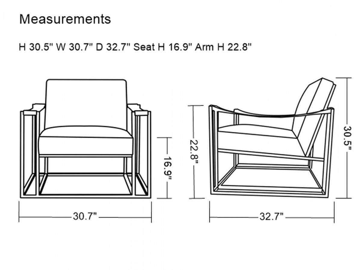 Modrest Larson Modern White Leatherette Accent Chair