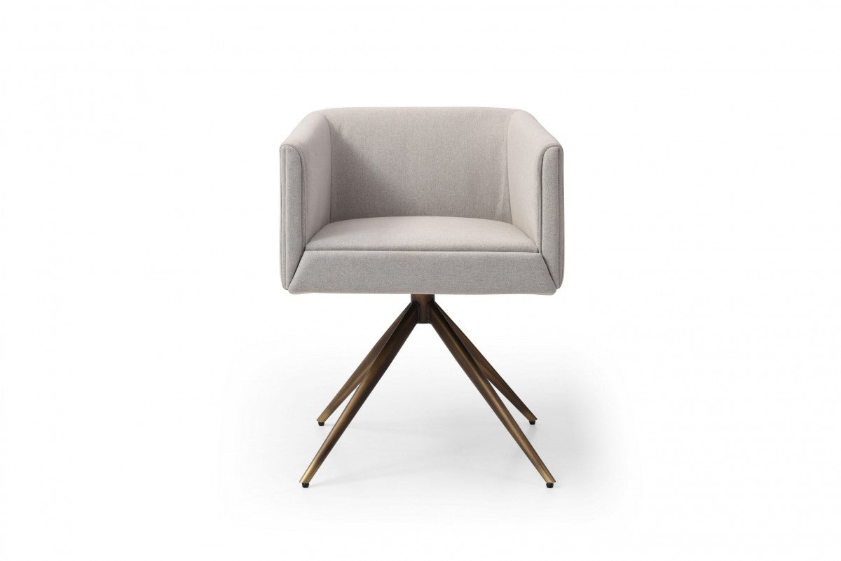 Modrest Riaglow - Contemporary Light Grey Fabric Dining Chair