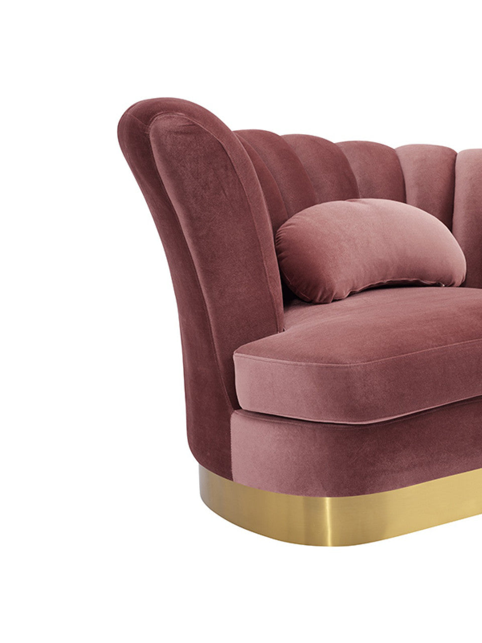 Divani Casa Arvada Modern Pink Velvet Lounge Chair