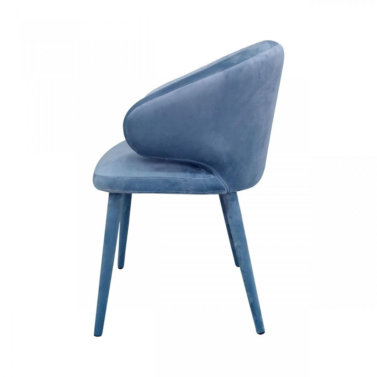 Modrest Salem Modern Blue Grey Fabric Dining Chair