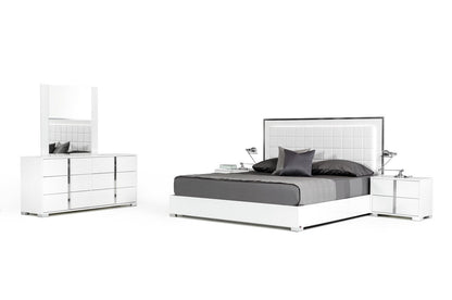 Modrest San Marino Modern White Bed