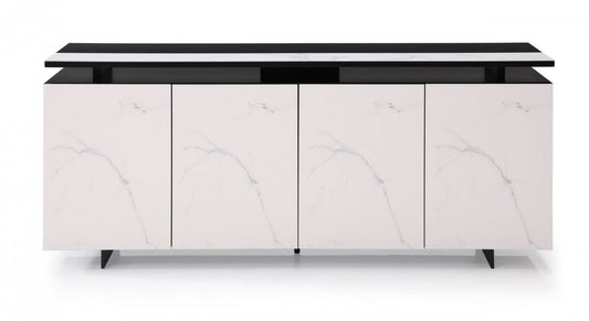 Modrest Schulz Modern Black & White Ceramic Buffet