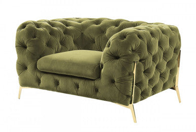 Divani Casa Sheila Transitional Green Fabric Chair