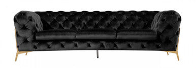 Divani Casa Sheila Transitional Black Fabric Sofa