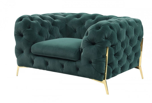 Divani Casa Sheila Transitional Emerald Green Fabric Chair