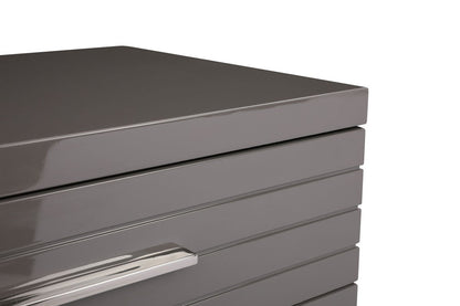 Modrest Splendor - Grey High Gloss Slatted Chest