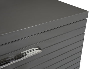 Modrest Splendor - Grey High Gloss Slatted Dresser