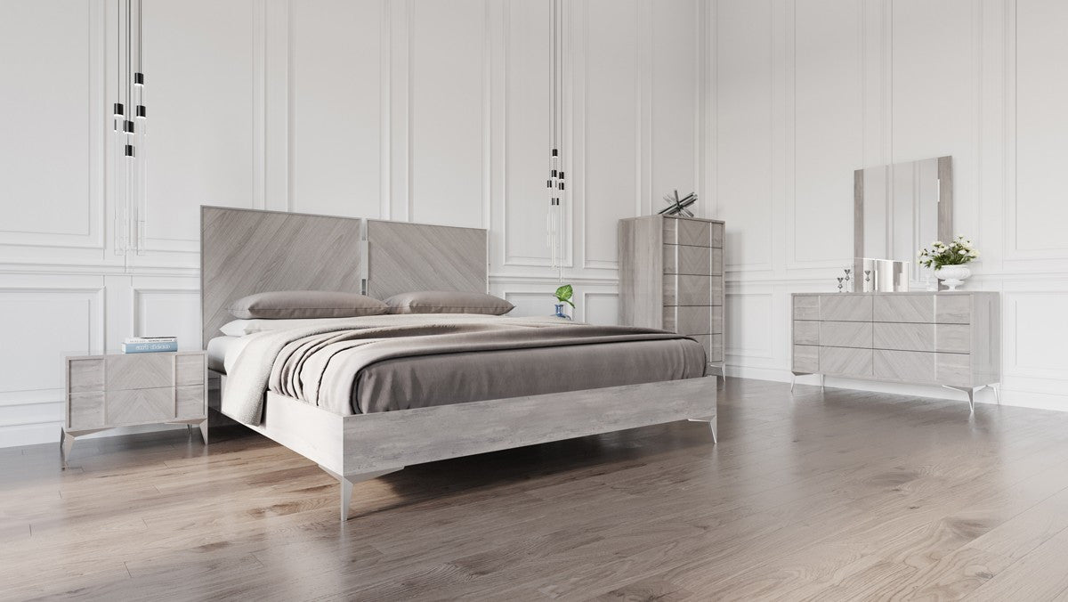 Nova Domus Alexa Italian Modern Grey Bedroom Set