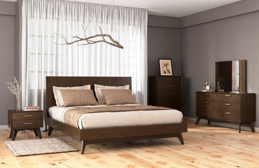 Modrest Novak Modern Dark Oak Bed