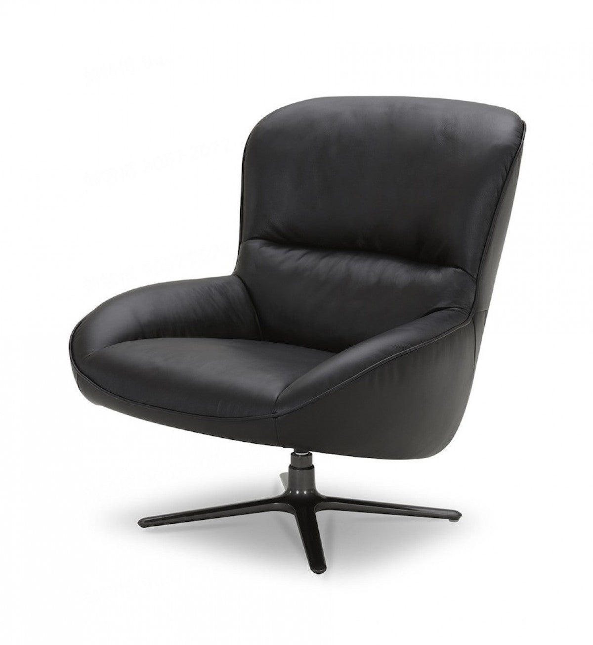 Modrest Theo - Modern Black Leather Accent Chair