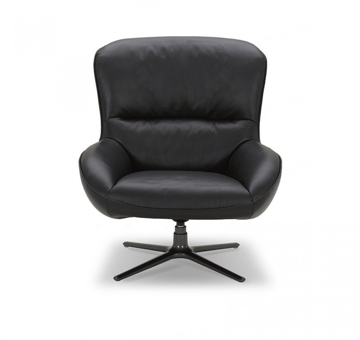 Modrest Theo - Modern Black Leather Accent Chair