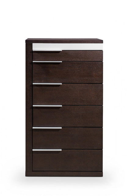 Modrest Torino Modern Brown Oak & Grey Chest