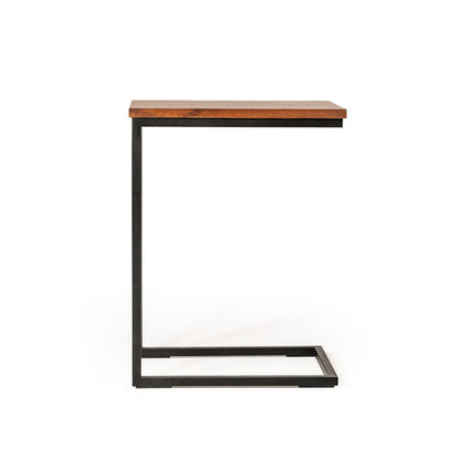 Modrest Turner Modern Aged Oak Side Table – Sleek Contemporary Living Room Accent